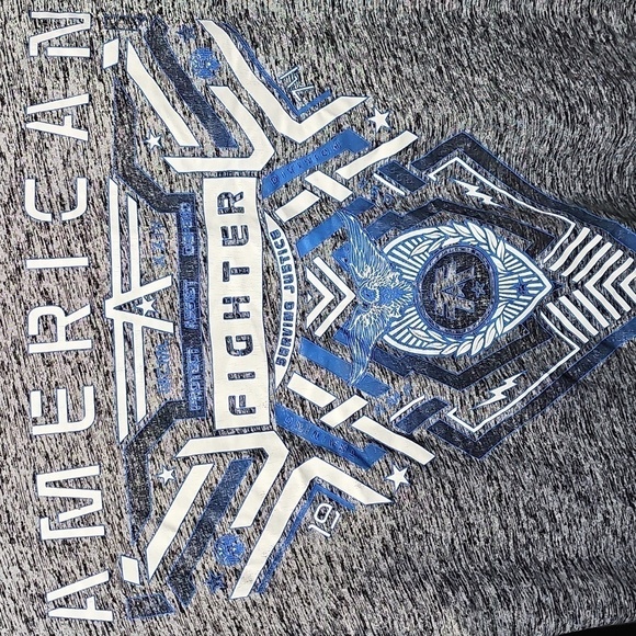 American Fighter Gray Graphic‎ T-Shirt Large - Picture 3 of 6